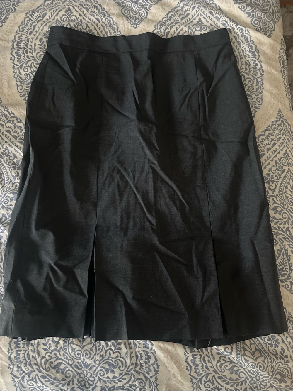 Ann Taylor Black Pencil Skirt with Front Slits